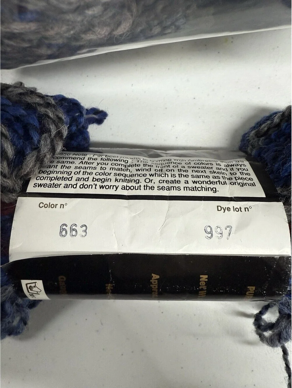 Tahki Imports Ambrosia Slim New Wool Yarn Shade 663 Multi Color 10 Skein Lot